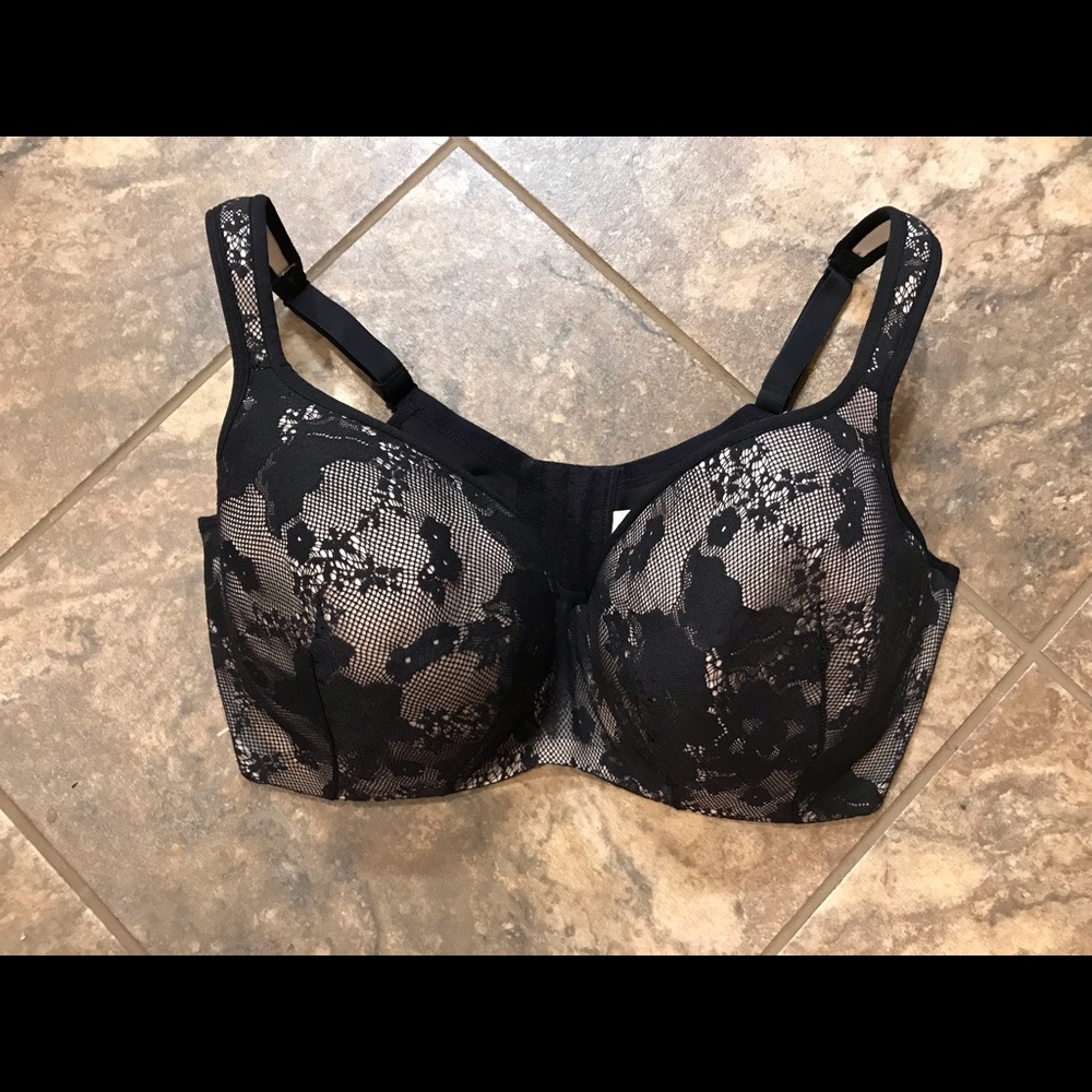 Cacique Black Lace Bra 40 DDD
